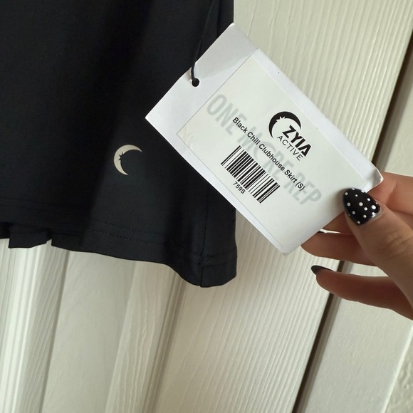 NWT ZYIA ACTIVE Chill Clubhouse Skort Black Athletic Skirt Shorts Pleated XS, S - Picture 7 of 8